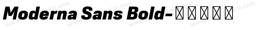 Moderna Sans Bold字体转换